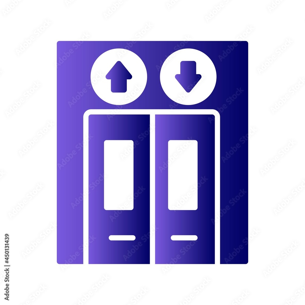 Elevator Glyph Gradient Linear Vector Icon Design Elevator Glyph Gradient Linear Vector Icon Design