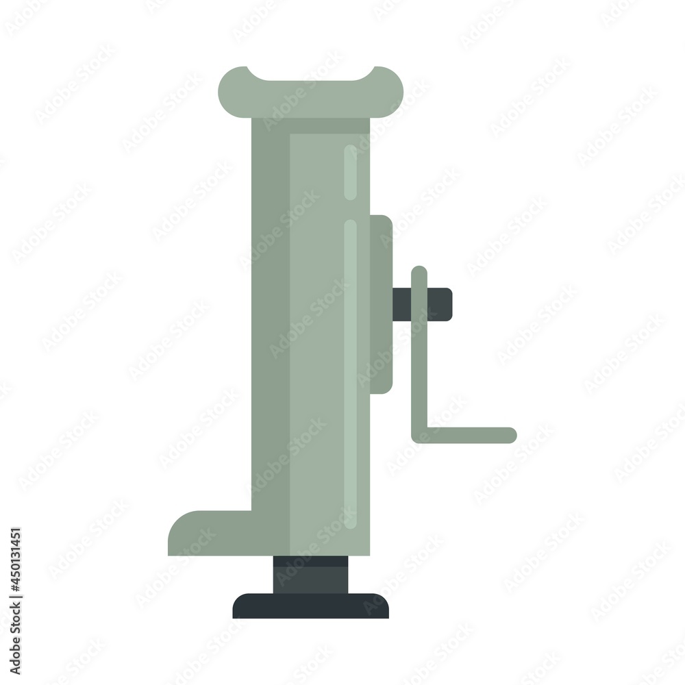 Hydraulic handle jack-screw icon flat isolated vector Hydraulic handle jack-screw icon flat isolated vector