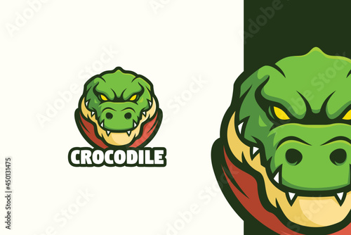 Crocodile Head Logo Mascot Character