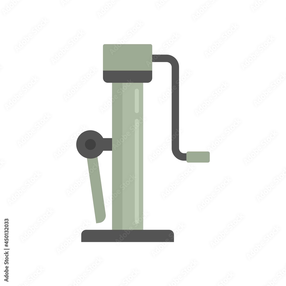 Hoist jack-screw icon flat isolated vector Hoist jack-screw icon flat isolated vector