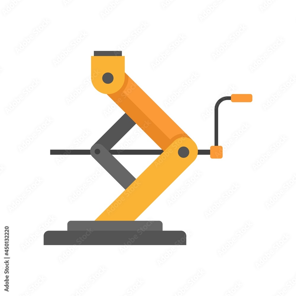 Car service jack-screw icon flat isolated vector Car service jack-screw icon flat isolated vector