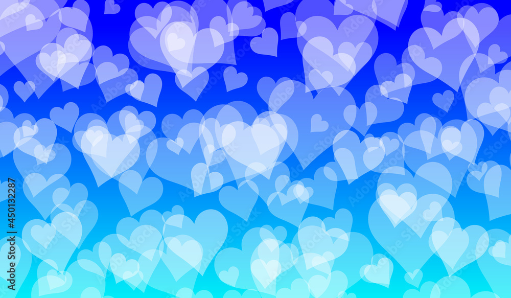 Heart pattern blue background Heart pattern blue background