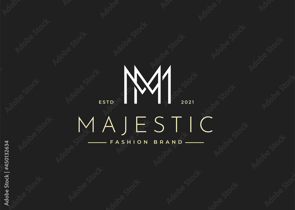 Minimalist Initial M M letter logo design template, Vector illustrations Minimalist Initial M M letter logo design template, Vector illustrations