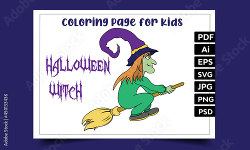 Halloween coloring page for kids