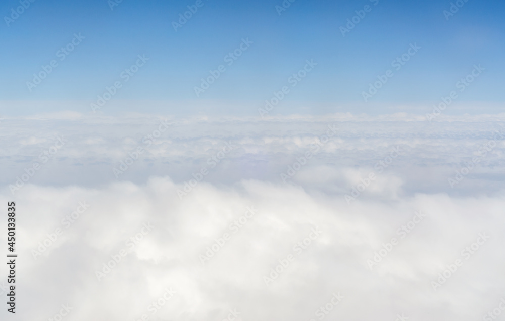 white clouds and blue sky