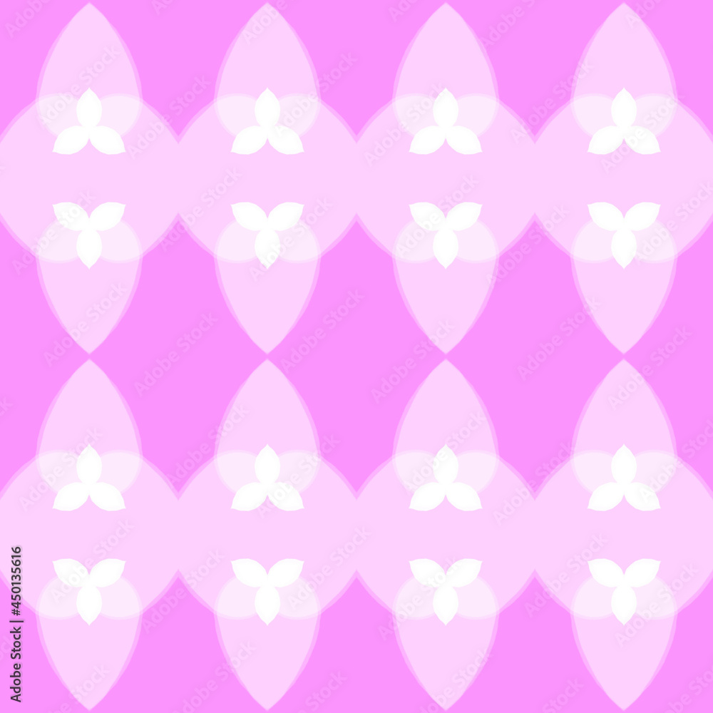 Seamless geometric pattern on abstract background, colorful decorative art, greeting card template, graphic design illustration wallpaper, pink background with hearts