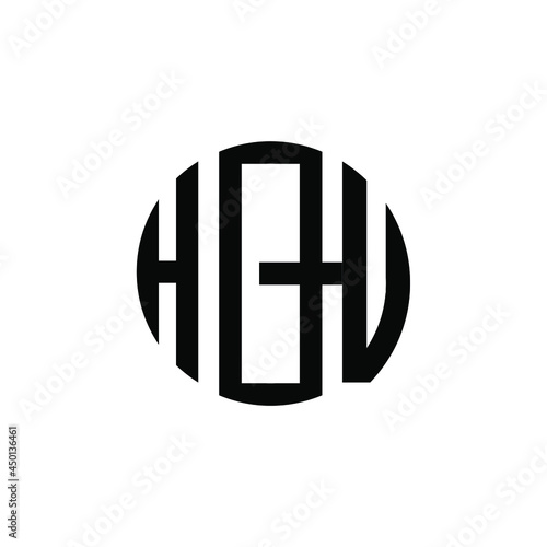 HQU letter logo design. HQU modern letter logo with black background. HQU creative  letter logo. simple and modern letter HQU logo template, HQU circle letter logo design with circle shape. HQU   photo