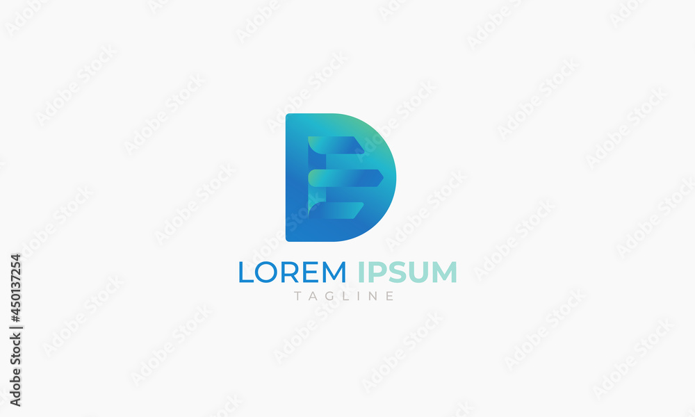 DE letter logo DE letter logo