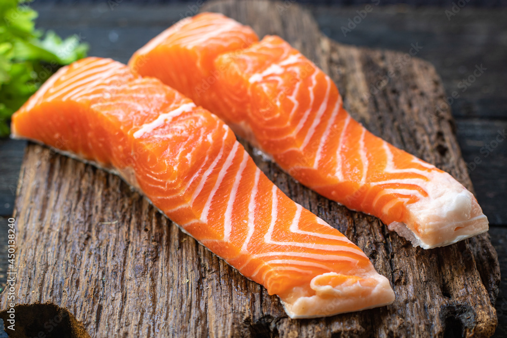 salmon red fish raw seafood meal snack copy space food background diet vegetarian food salmon red fish raw seafood meal snack copy space food background diet vegetarian food