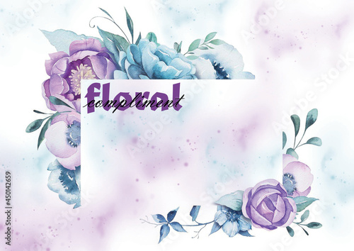card with flowers