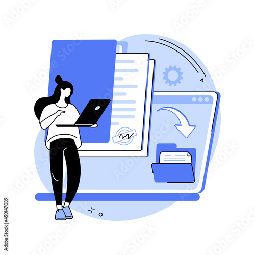Digital transformation abstract concept vector illustration.