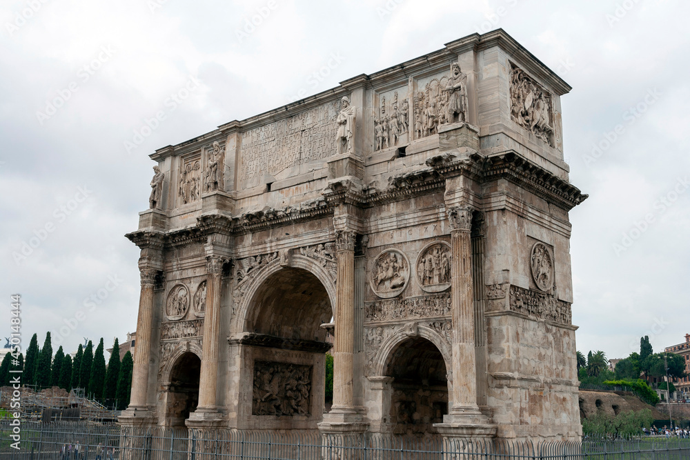 Arch of Constantine on a cloudy summer day in Rome Arch of Constantine on a cloudy summer day in Rome