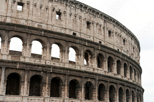 The Colosseum on a cloudy summer day in Rome