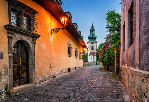 Historic street in Banska Stiavnica
