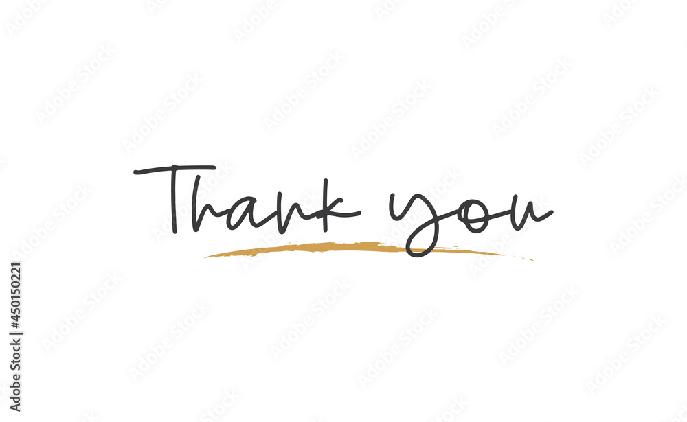 Thank you lettering. Handwritten style calligraphy. Hand drawn vector illustration. Thanks. Thank you lettering. Handwritten style calligraphy. Hand drawn vector illustration. Thanks.