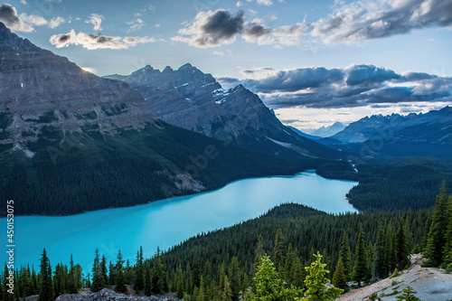  INCREDIBLE TURQUOISE BLUE WATER OF GLACIER FED PEYTO LAKE - BANFF -  NP © darcy