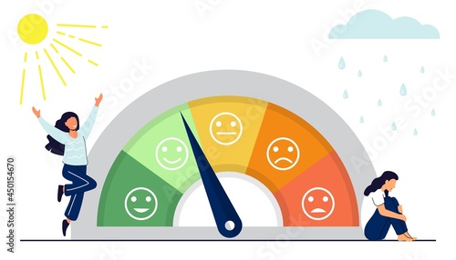Stress level reduced with problem and pressure solving Emotional overload scene Concept of emotional overload, stress level, burnout, increased productivity, tiring, boring, positive, frustration