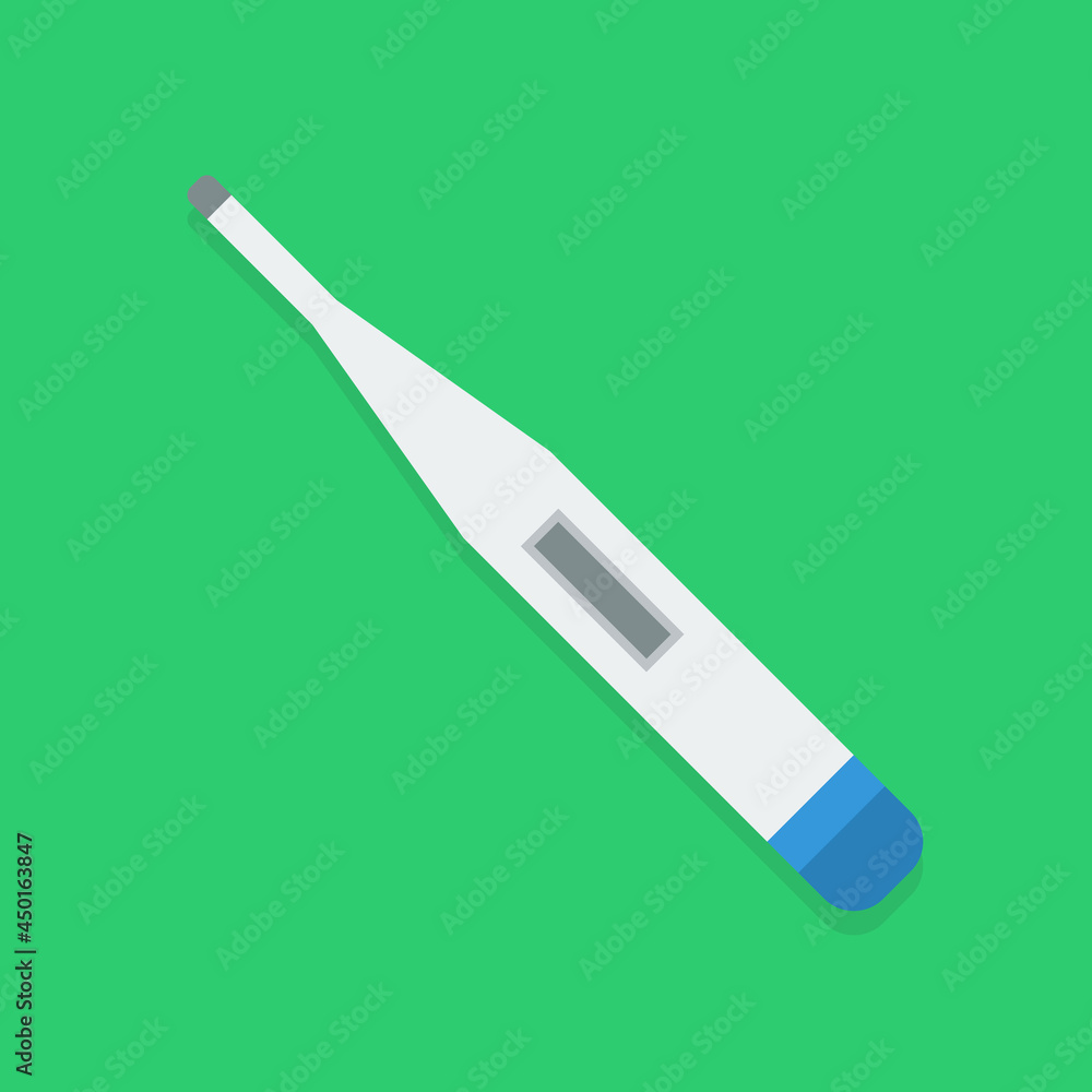 Ordinary electronic thermometer in flat style Ordinary electronic thermometer in flat style