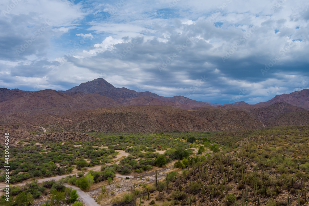 Panorama views nature mountains desert landscape in Arizona Panorama views nature mountains desert landscape in Arizona
