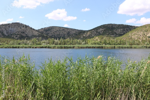 Beautiful view of Eymir lake in Ankara, Turkey.