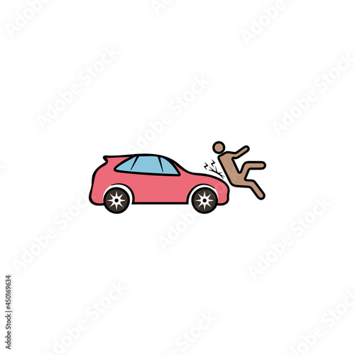 Man death for call accident icon