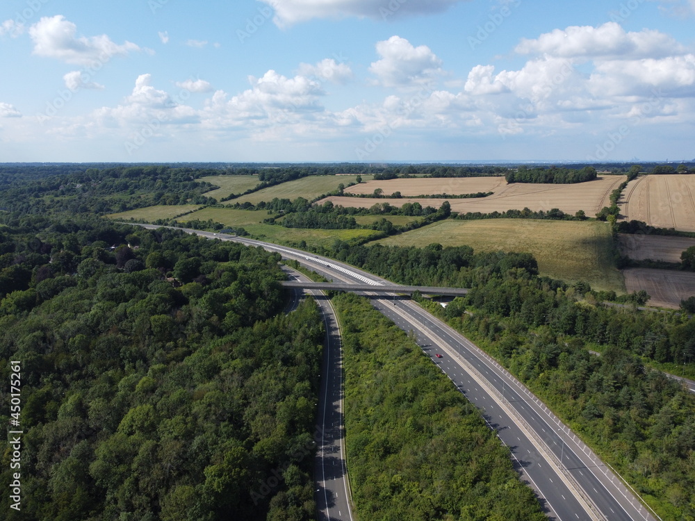 Aerial view of the M23 facing Northbound London bound. Aerial view of the M23 facing Northbound London bound.