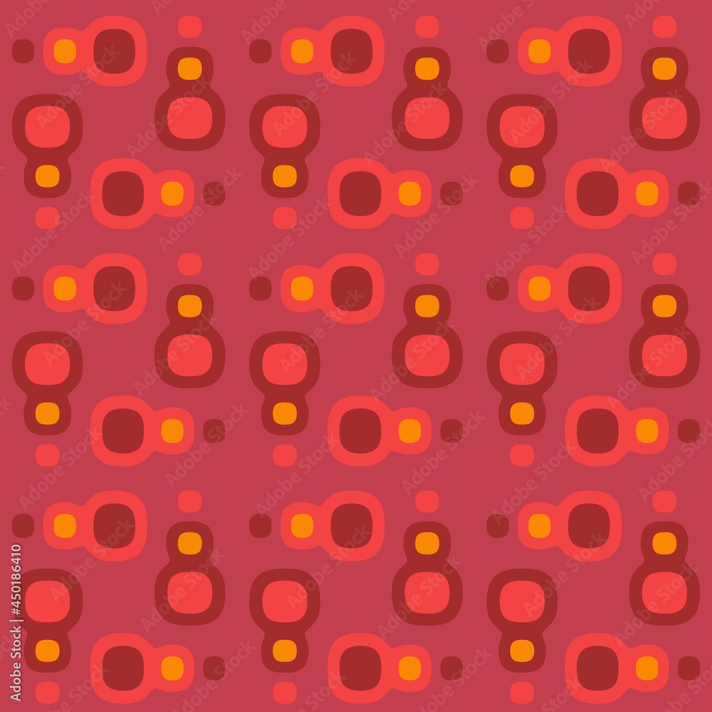 Rounded abstract seamless pattern - accent for any surfaces.