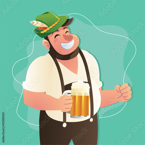 smiling bavarian man