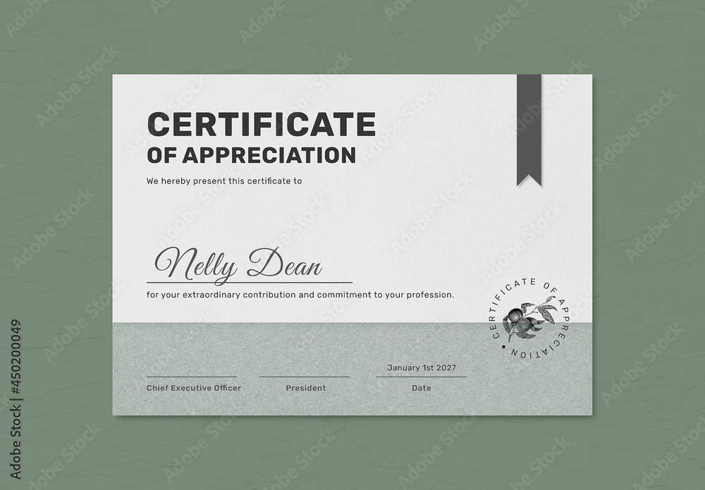Editable Certificate Template Stock Template | Adobe Stock