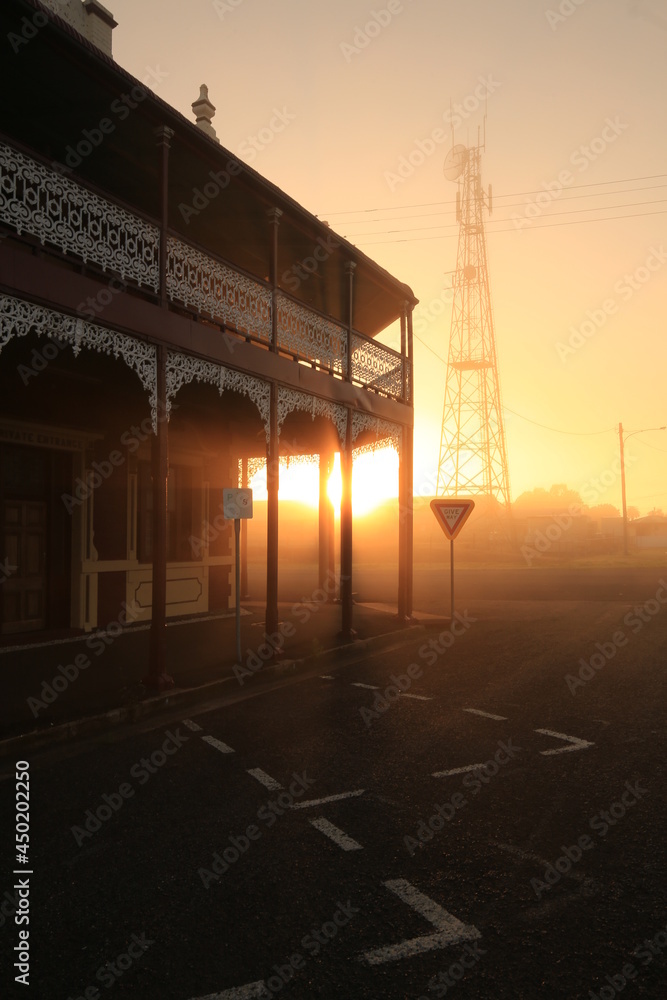 Outback Queensland, Rural living, rural transport, bush, small tows, outback sunrise, empty towns, industry, mining, 