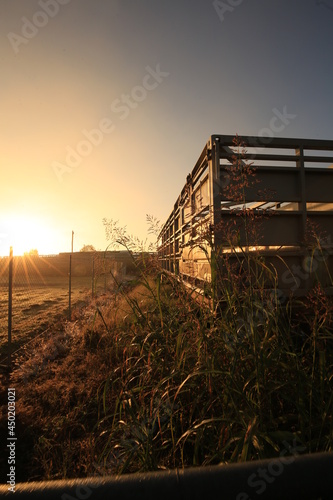 Outback Queensland, Rural living, rural transport, bush, small tows, outback sunrise, empty towns, industry, mining,  photo