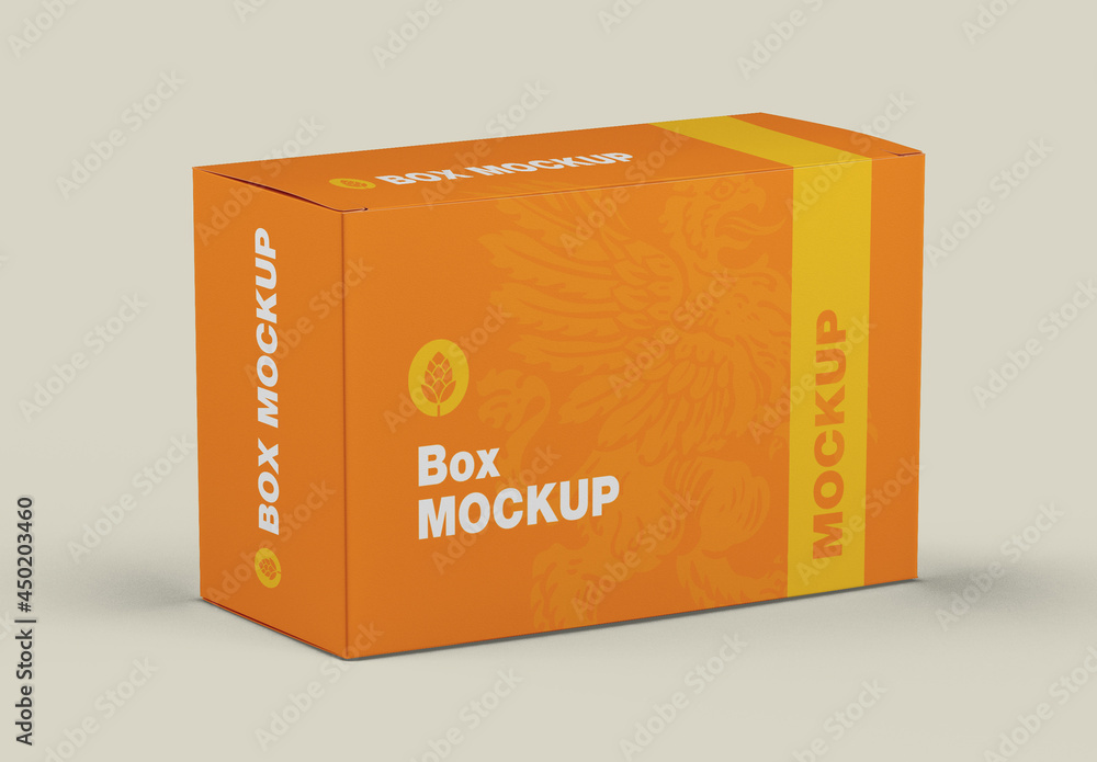 Cardboard Box Mockup Stock Template | Adobe Stock