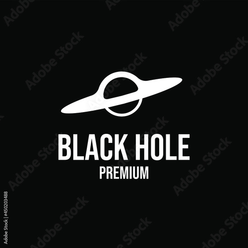 Black hole logo icon design vector illustration