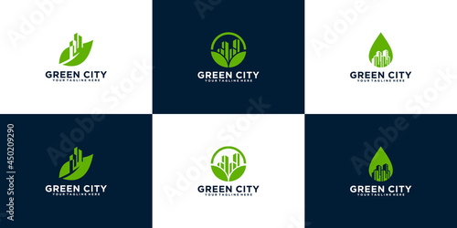 green city logo design inspiration collection