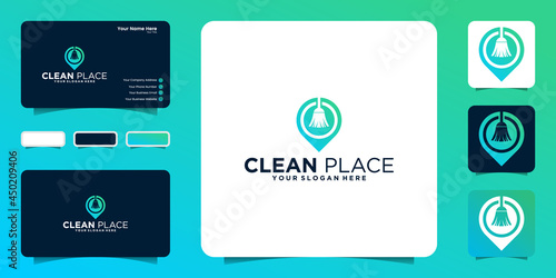clean location logo design inspiration and business card inspiration