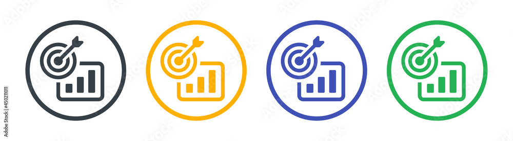 Targeting sale, business goal, objective icon. Targeting sale, business goal, objective icon.