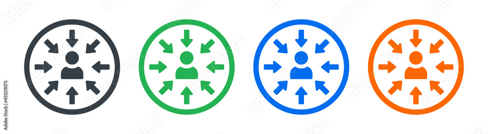 Ego person icon. Egoistic symbol vector illustration Ego person icon. Egoistic symbol vector illustration