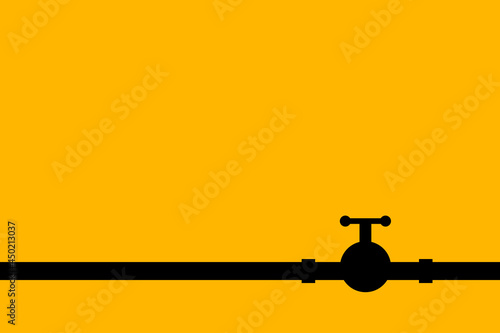Industrial background with yellow pipeline