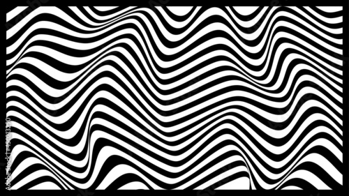 Obraz na płótnie Wave design black and white