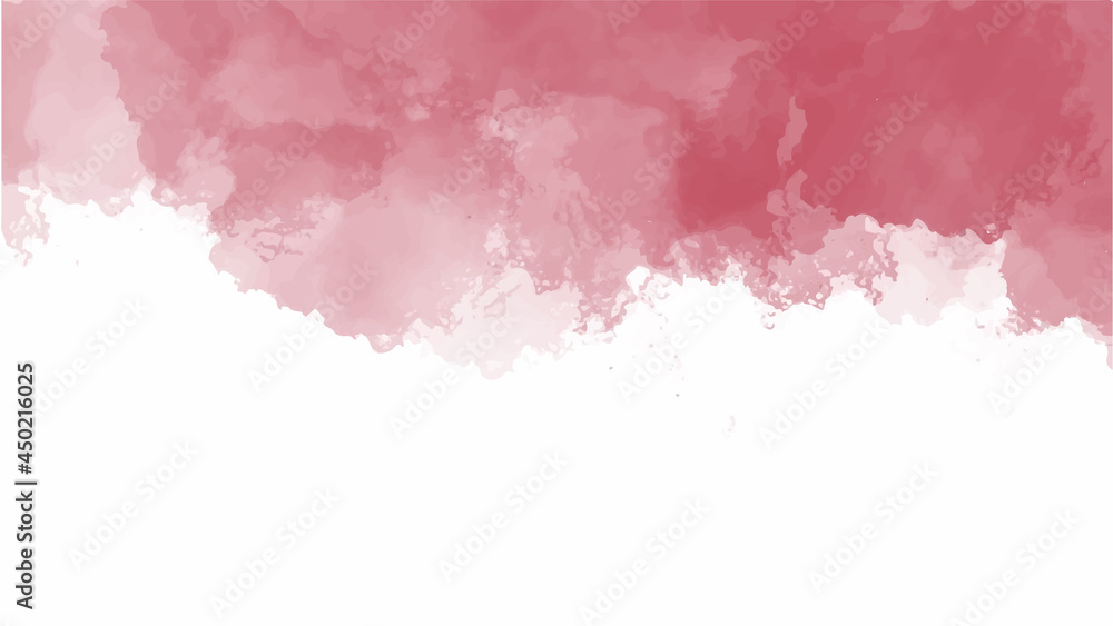 Red watercolor background for your design, watercolor background concept, vector.