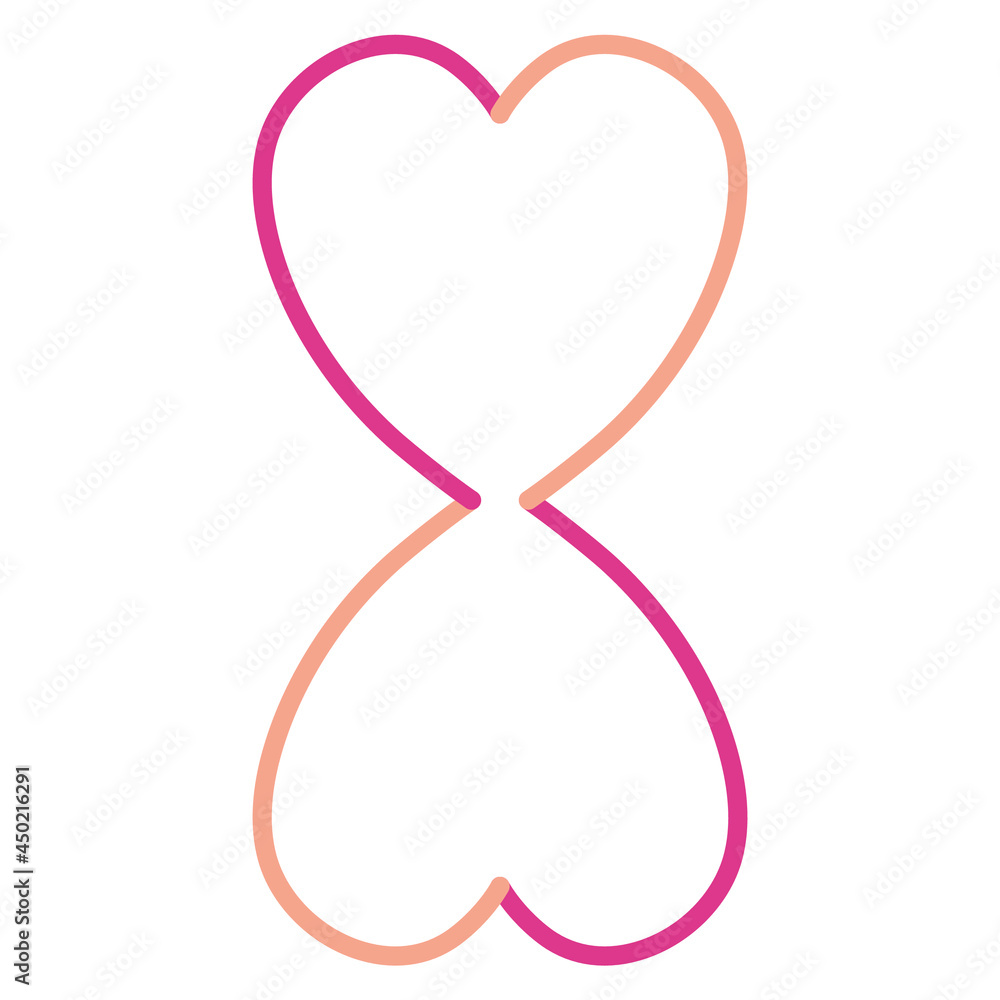 Valentine heart symbol design of valentine, wedding day card of romantic, love theme. Vector illustration