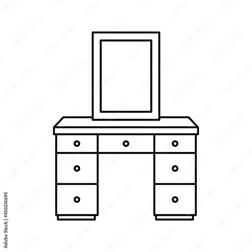 Dressing Table icon. Furniture sign. Vector illustration Dressing Table icon. Furniture sign. Vector illustration