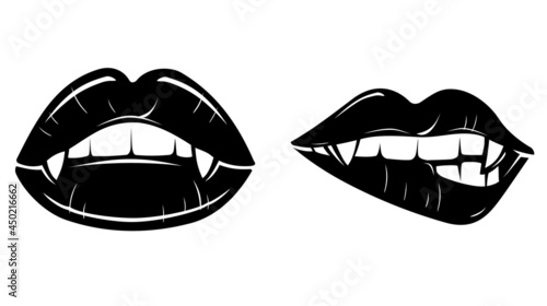 Vampire Halloween Sexy Female Lips