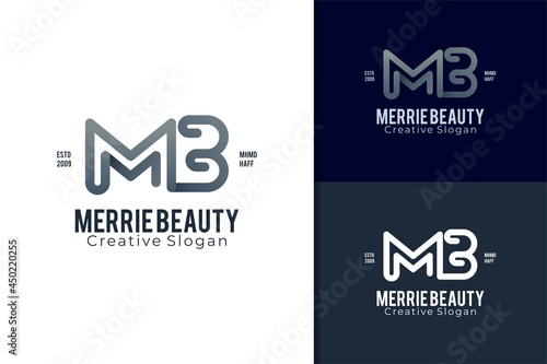 Elegant logo letter MB Minimalist logo template