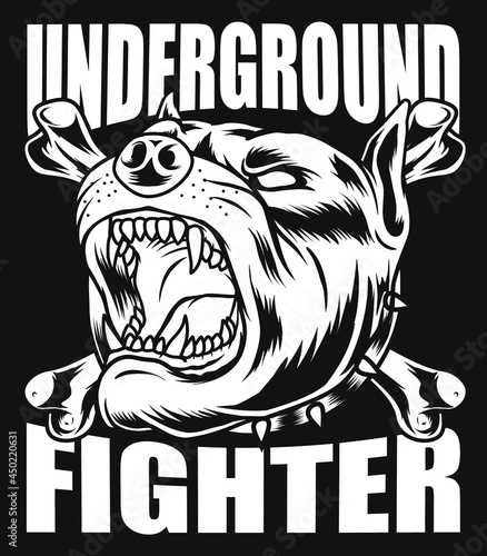 Underground Fighter Design ,can use for poster ,logo ,mascot and more