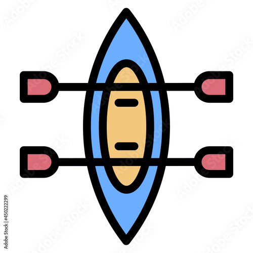 rowing line icon