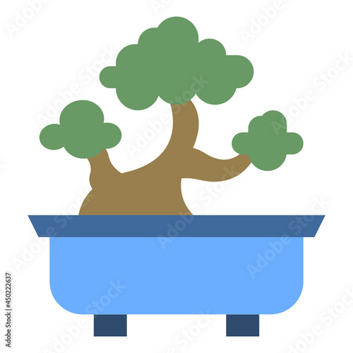 bonsai flat icon