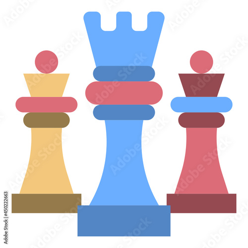 chess flat icon photo