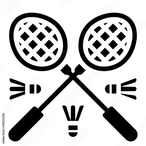 badminton glyph icon