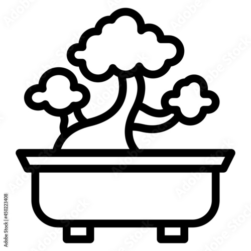 bonsai line icon